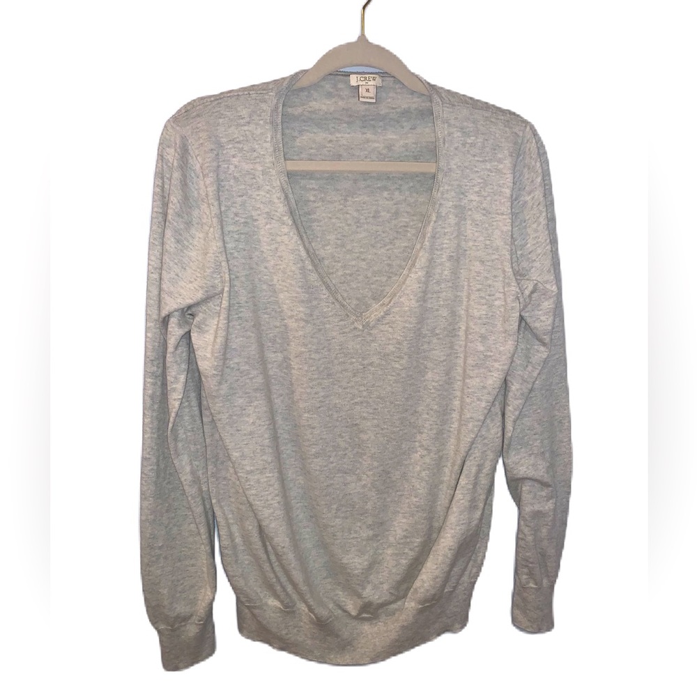 J. Crew Factory Gray V-Neck Sweater